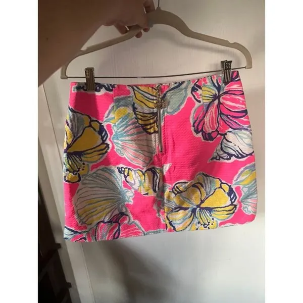 Lilly Pulitzer Skirt size 2‎ Royal Pink Swept By The Tides Built In Shorts - Image 3
