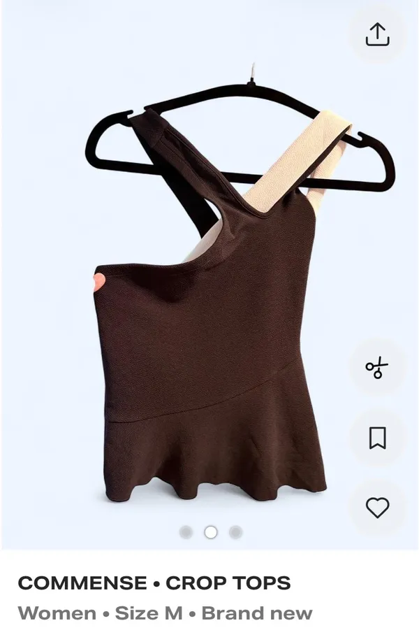 Commence Black and white asymmetrical top - Image 2