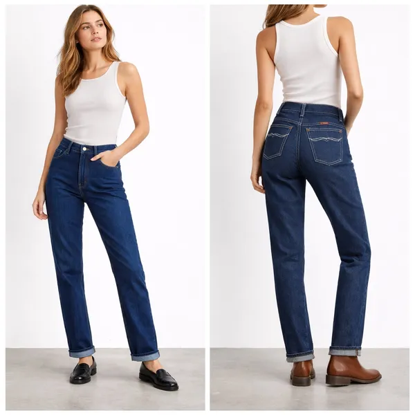 Vintage Wrangler Jeans Size 10 Dark‎ Wash Straight Leg Westernwear 34" Tall - Image 2