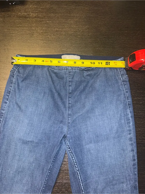 Free People Penny Pull-On Flare Jeans in Echo Blue Size 28 R - Image 3