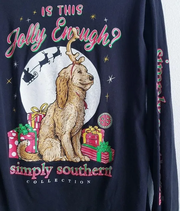 Simply Southern Christmas Dog Long Sleeve TShirt - Image 4