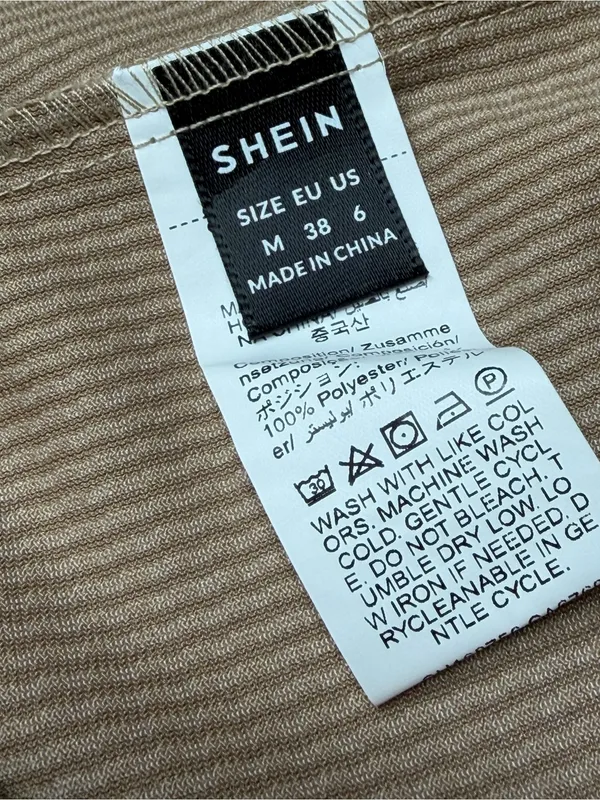 SHEIN Beige V-Neck Sleeveless Mini Dress - Image 6