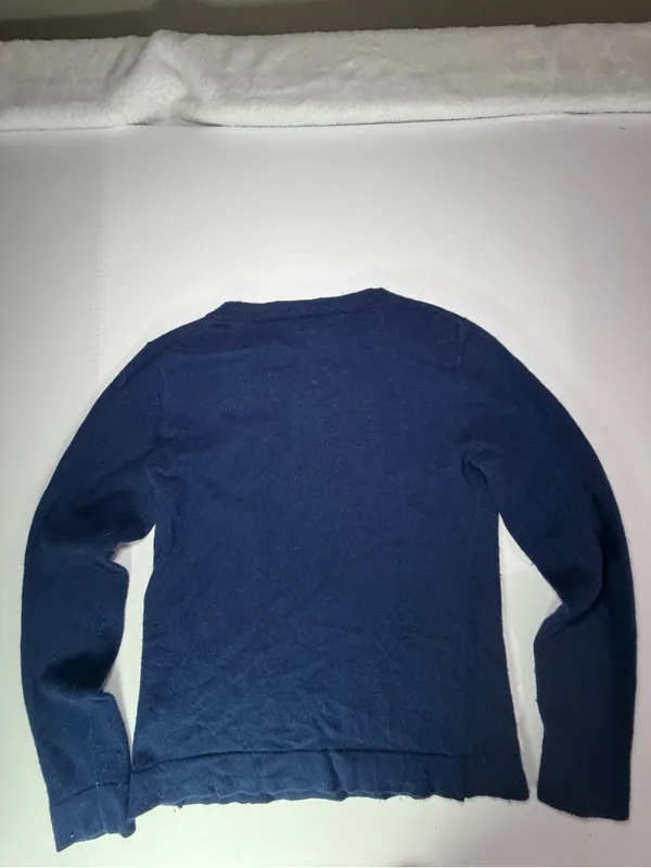 J. Crew Navy Teddie cotton wool blend Crewneck Sweater - Image 6