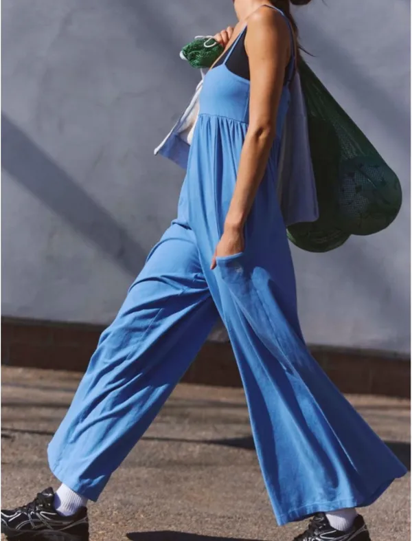 FP Movement by FP Hot Shot Strappy Onesie in Light Cobalt sz L NWT $80R - Image 4