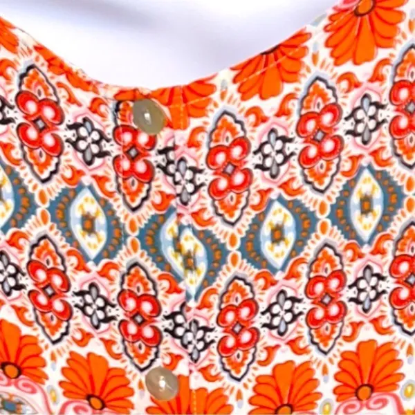 Cynthia Rowley orange and blue print top! - Image 4