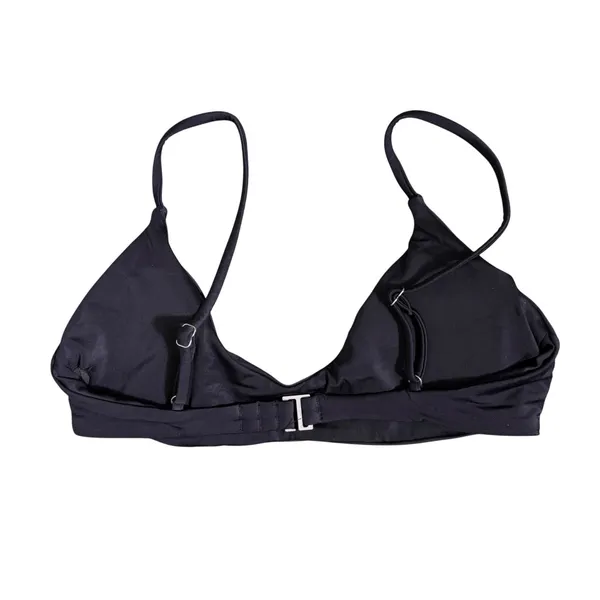 NWOT Volcom Simply Seamless Bikini Top Black Scoop Neck Adjustable Straps Medium - Image 6