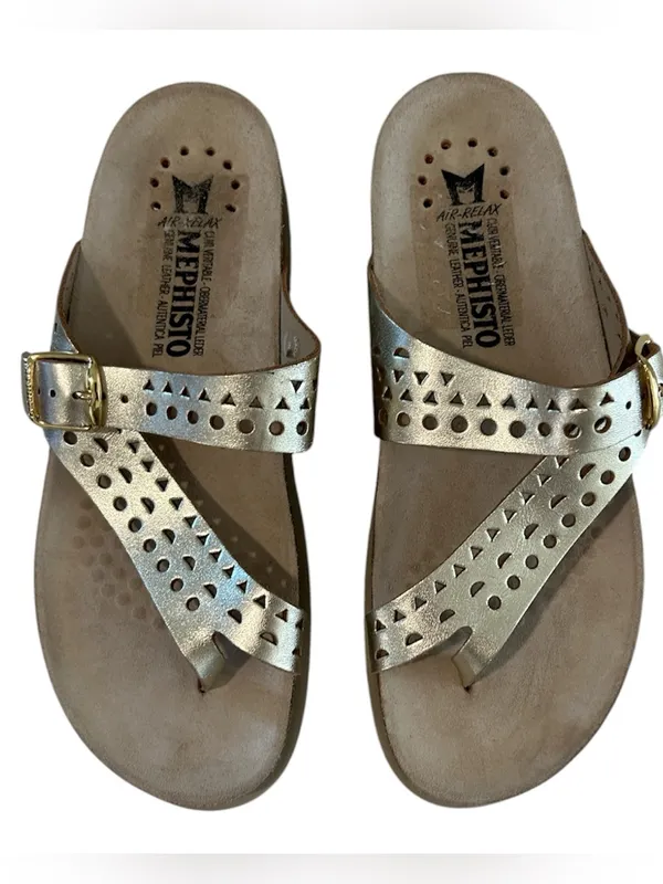 Mephisto Helen Women's Sandals – Gold, Size EU38/US8, NEW no tags - Image 6