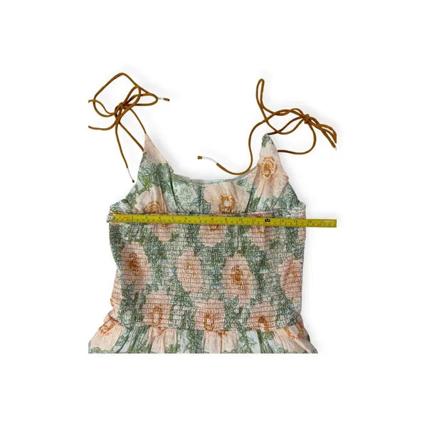 Free People NWT Green 100% Cotton Midi Dress Size XL Made In India - Image 9