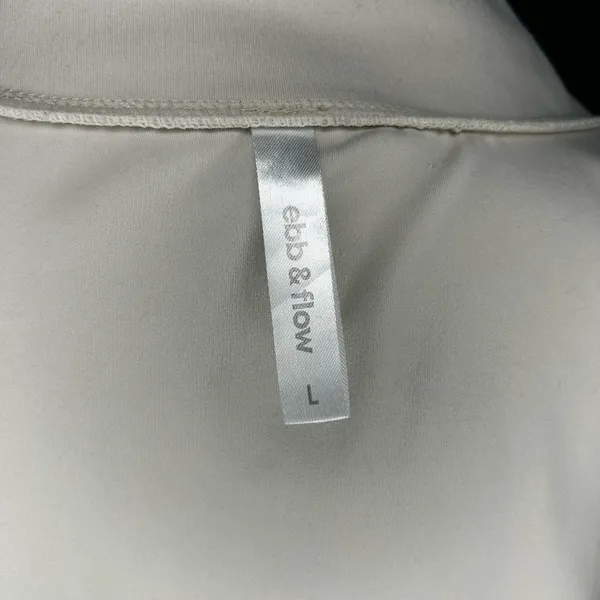 \Women's Large Ebb & Flow Zip-Up Cream Jacket - Image 5