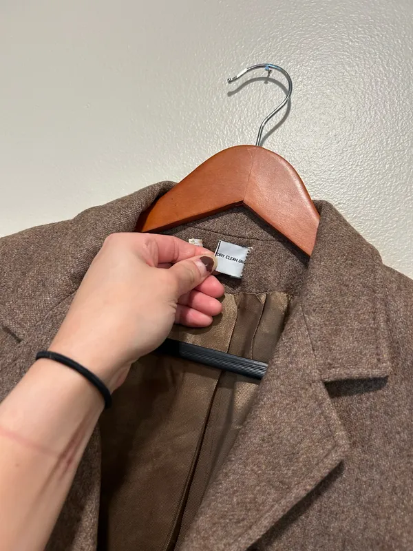 Vintage brown/beige blazer Brown - Image 5
