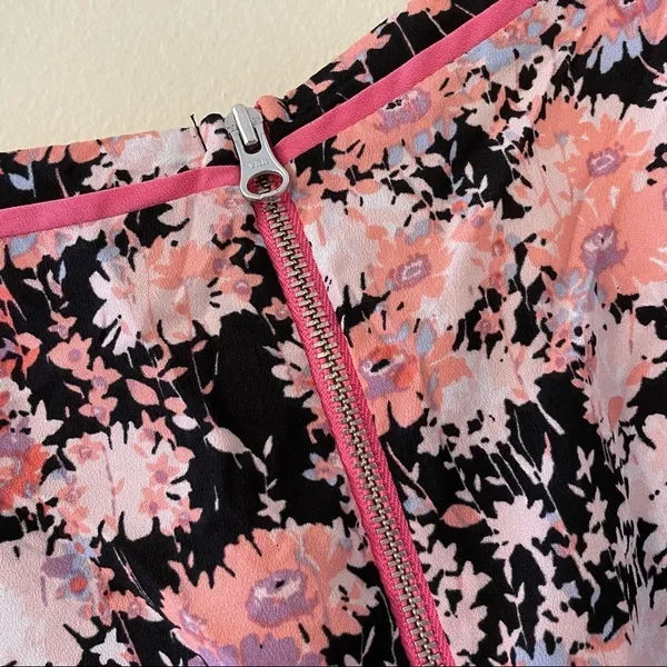 Motherhood Maternity pink floral top ruched vintage single‎ stitch women’s shirt - Image 8