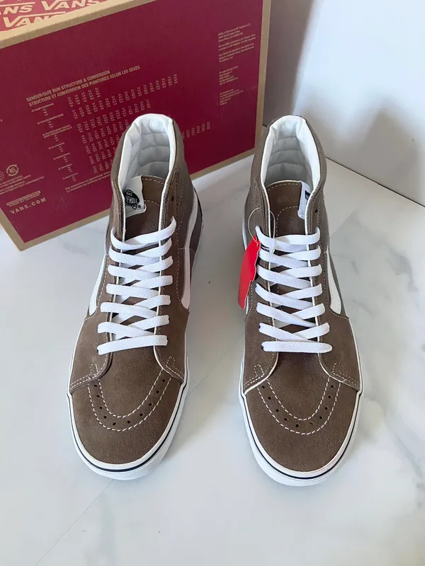SK8-Hi Theory Walnut Suede Canvas Women 9.5 US Mens 8.0 US - Image 7