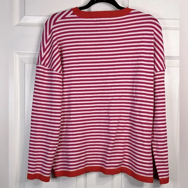 Zesica women’s striped pullover sweater - Image 7