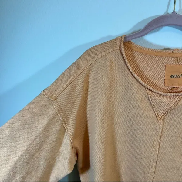 ✨ Aerie Orange Terry Crewneck Sweatshirt XS‎ - Image 4