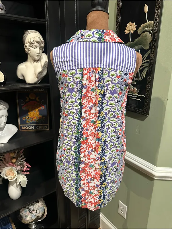 Maeve by Anthropologie Floral Sleeveless Button‑Down Blouse – Size XS - Image 7
