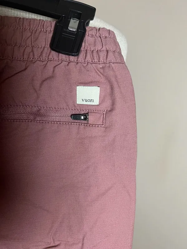 Vuori Vintage Ripstop Shorts Women's Size XS Mauve Pink Pull On Drawstring - Image 3