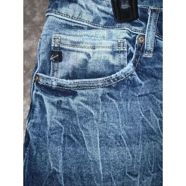 Kancan Womens High Rise Mom Jeans Acid Wash Straight leg 13/30 KC7829D #764 - Image 2