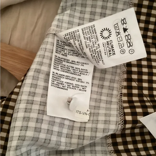 Reformation NWT Cypress Mini Dress Gingham Babydoll - Image 6
