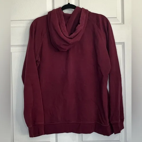 The North Face Women's Burgundy Logo Hoodie - Size Large - Image 4