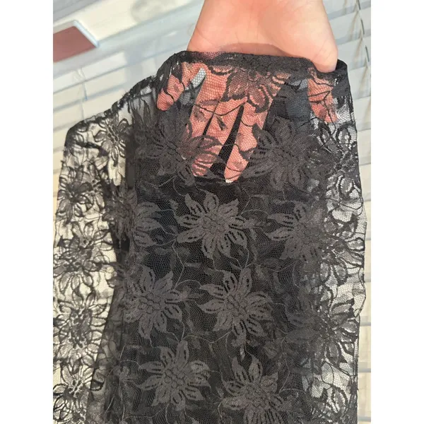 Vintage Victoria's Secret Gold‎ Label Sheer Black Lace Teddy Small Dark Romantic - Image 2