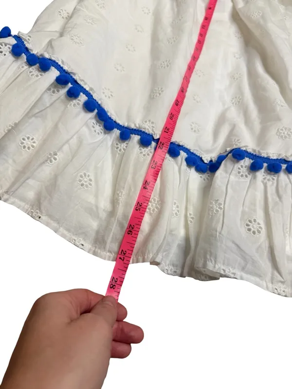 🌊 J.Crew Eyelet‎ Ruffle Midi Skirt Small NWT Boho Coastal 🌊 - Image 5