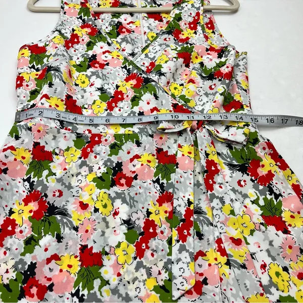 Likely Vera Floral Print Faux Wrap Mini Sleeveless‎ Dress Womens Size 8 NEW - Image 9