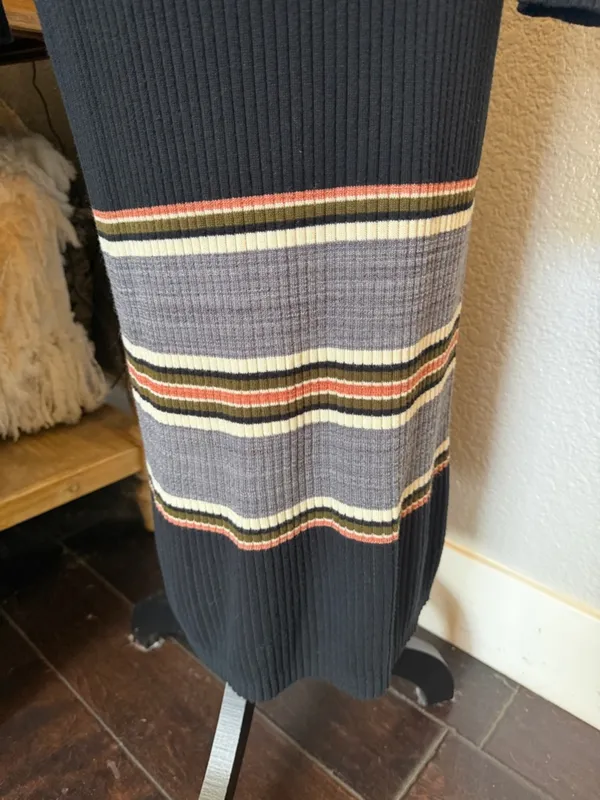 Abercrombie & Fitch A&F Collection Ribbed Striped Long Sleeve Dress Size M - Image 4