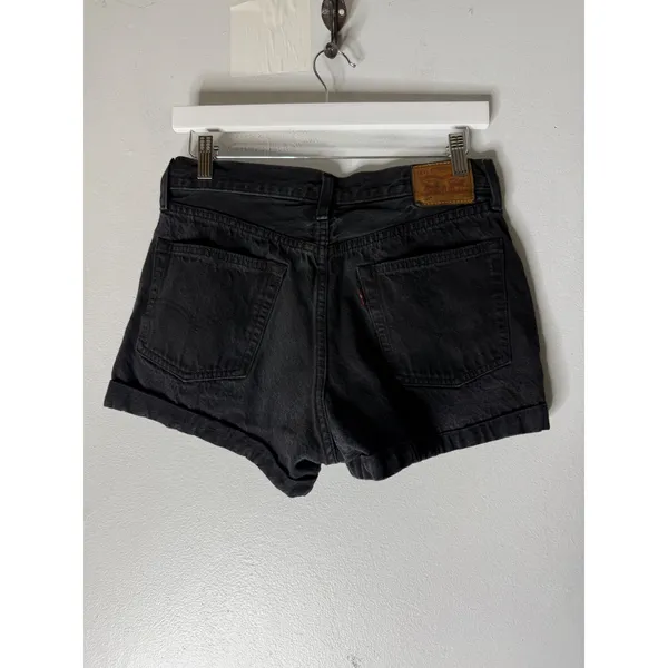Levi's‎ 501 cuff jean shorts black size 28 - Image 2