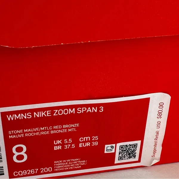 Nike Women's Zoom Span 3 Sneakers in Stone Mauve - Image 8