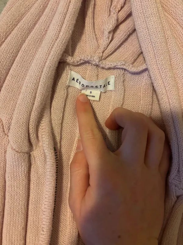 Pink Long Sleeve Zip Up - Image 2