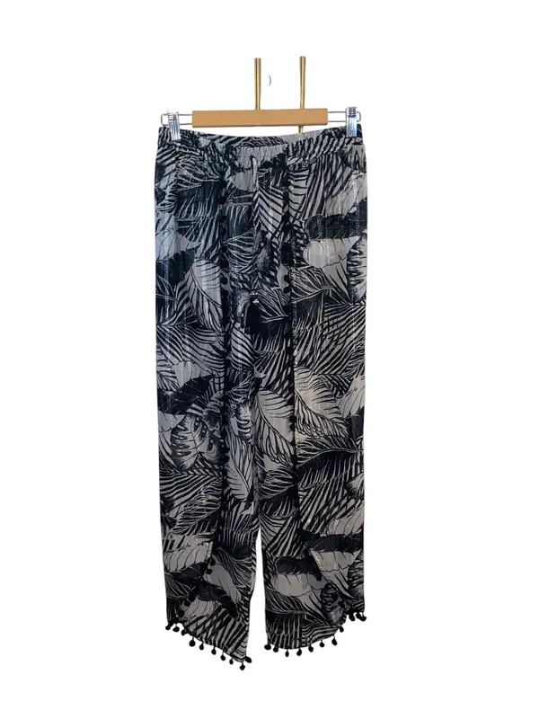Club Z Wide Leg Beach Pant Sheer Cover Up Resortwear vacation poolside - Image 2