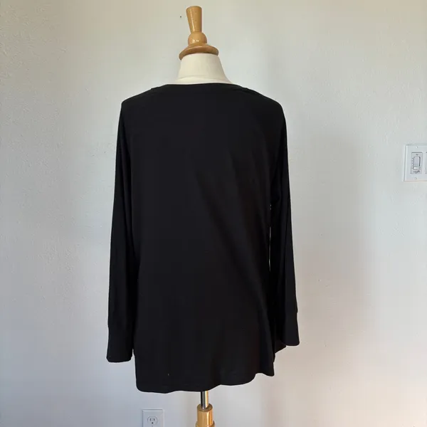 Black Long Sleeve Graphic Halloween T-Shirt - Image 2