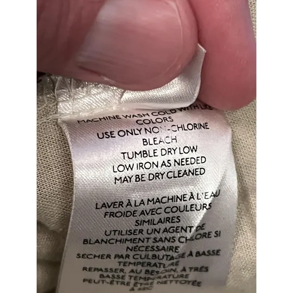 Free People Blouse Womens 10 Yellow Off Shoulder Flutter Sleeve Linen Tunic - Image 12