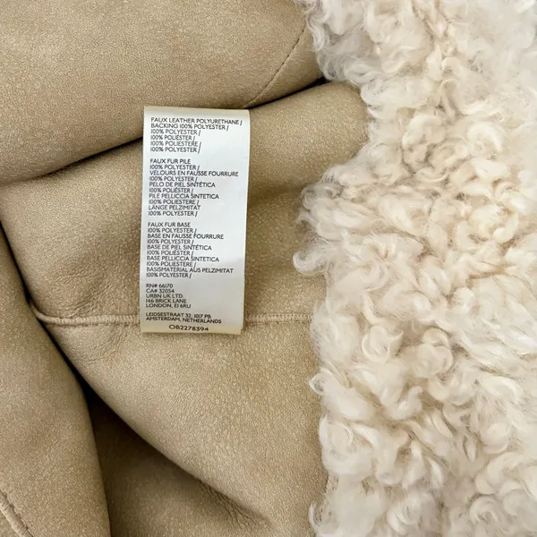 NWT!!‎ FREE PEOPLE Jolie Teddy Coat Faux Fur Oversized Bohemian Outdoors Medium - Image 13
