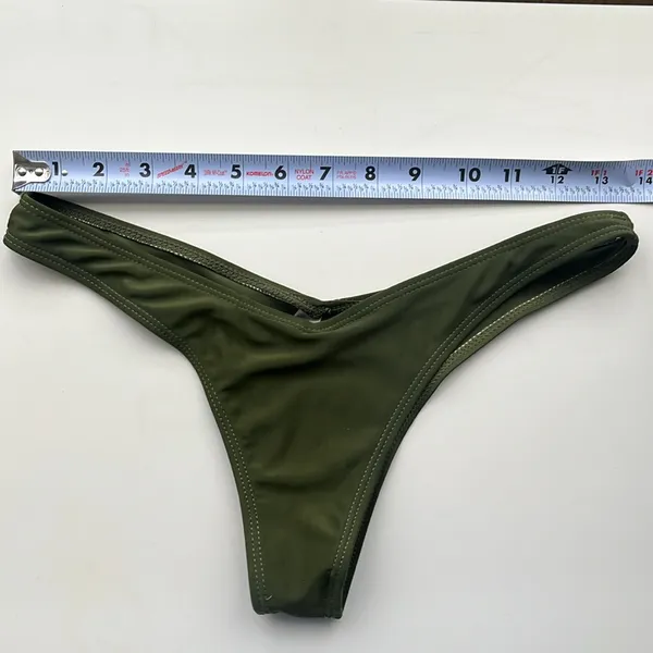 Olive Green Bikini Swimsuit Suit - Image 11