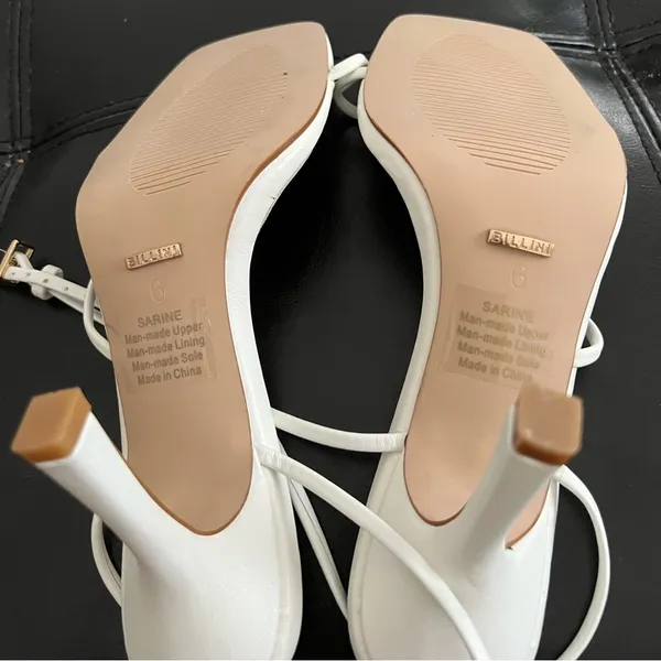 Billini- Sarine Strappy White Sandal size 6 NWOB - Image 6