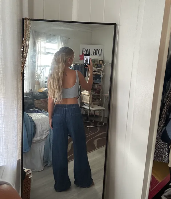 Dark Wash Denim Cargos - Image 3
