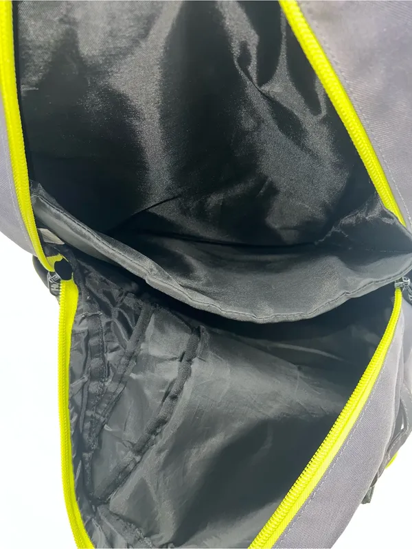 Hurley Backpack Multi-Pockets Outside Padded Computer Pocket Inside Grey/Yellow - Image 9