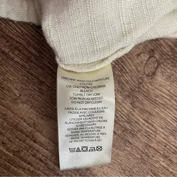 Urban Outfitters Beige Pull On Drawstring Shorts Linen Cotton Blend Size Medium - Image 4