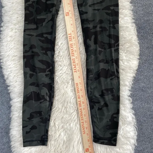 Lululemon Align Green Black Camouflage Leggings High Rise Activewear Gym Lounge - Image 5