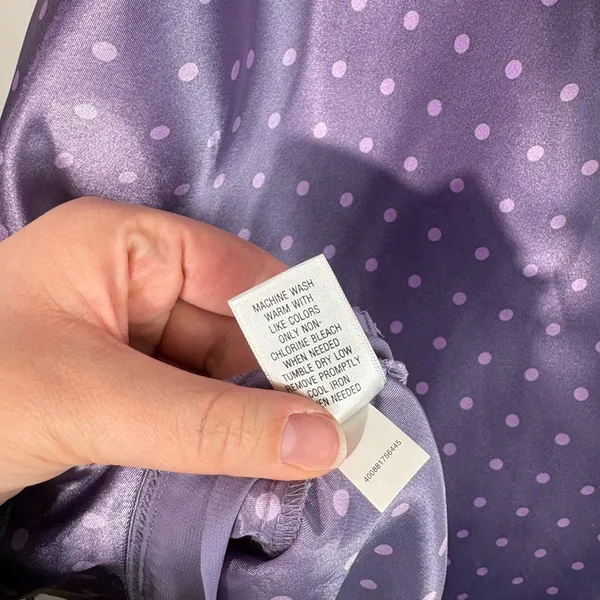 Vintage Apt 9 Y2K Purple Silky Babydoll Fit Slip Chemise Night Dress Medium M - Image 4