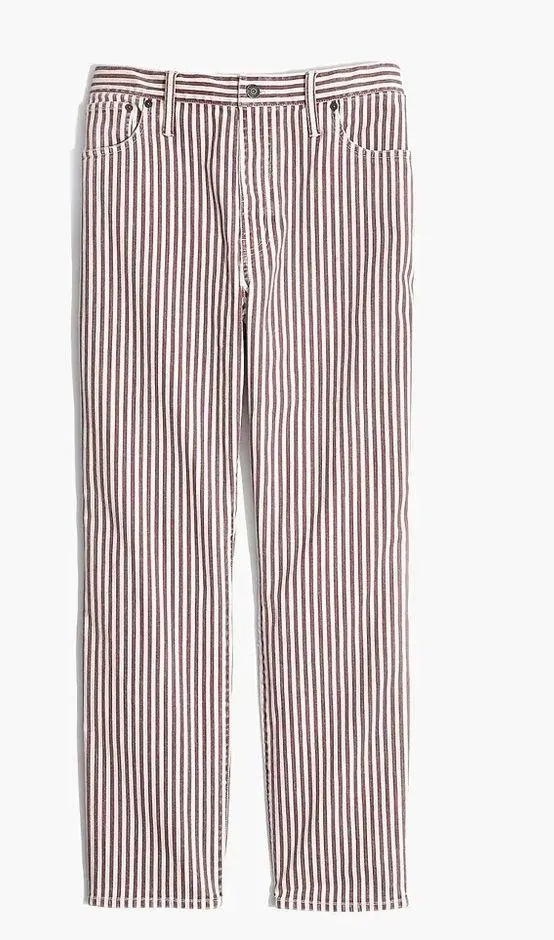 Madewell The High-Rise Slim Boyjean in Luca Stripe Size 25 Pre-owned - Image 3