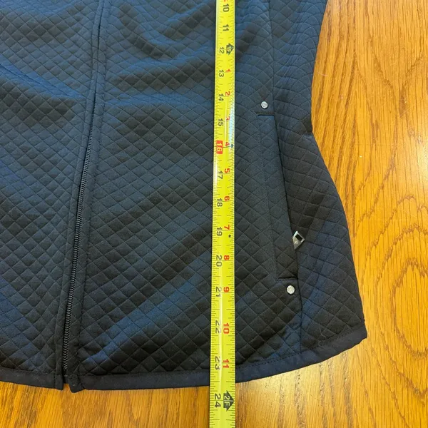Lauren Ralph Lauren Women's M‎ Quilted Black Vest High collar Full Zip - Image 6