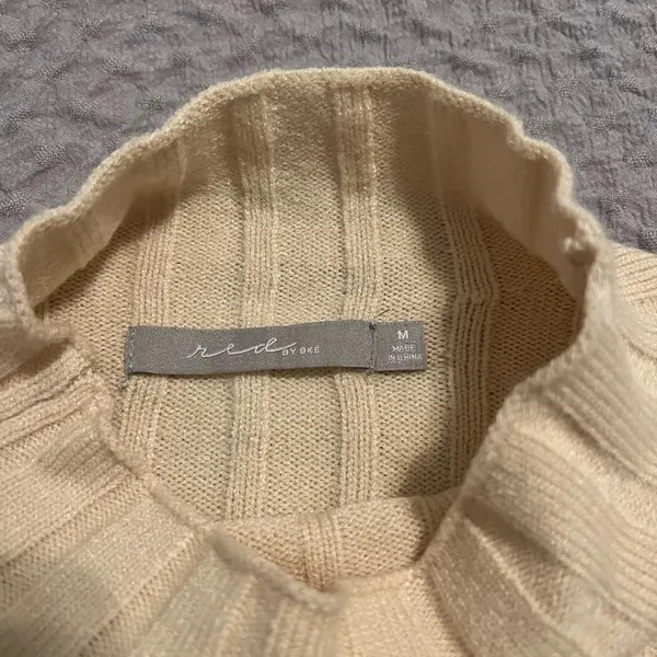 Buckle Wide Ribbed Sweater Size M - Image 6