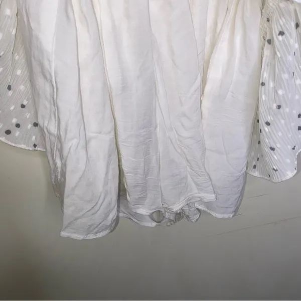 Zara White Black Polka Dot Ruffle Wrap Romper Size M - Image 6