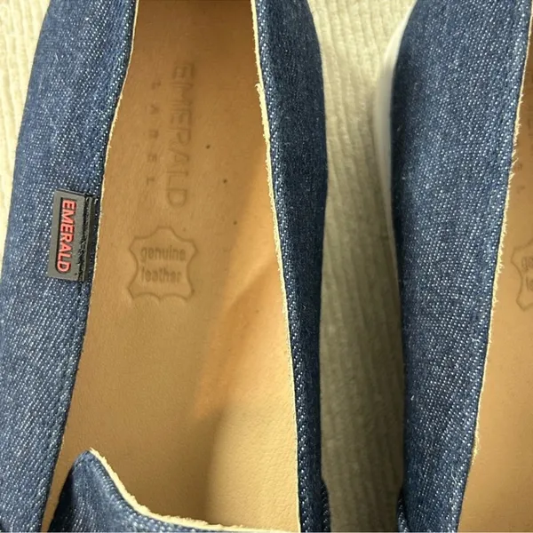 Denim Slip On Loafers Boat Shoe Style EU 40 US 9 9.5 - Image 10