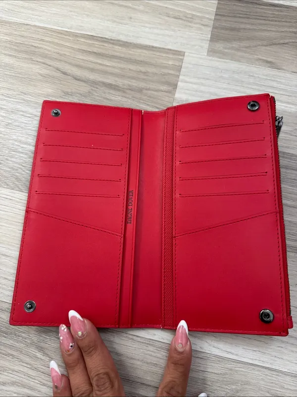 Dagne Dover Red Slim Snap Wallet - Image 2