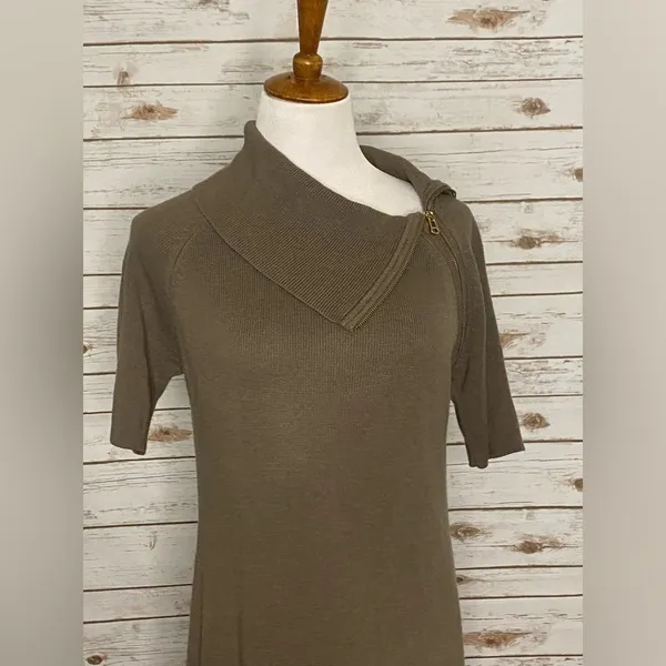 Calvin Klein zippered cowl/turtleneck sweater dress - Image 2