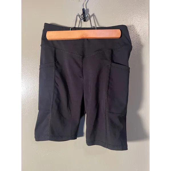 C9 Champion Women's Size XS Athletic Biker Shorts Black Side Pockets Mid-Rise - Image 2