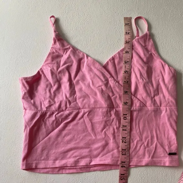 Hollister Must Have Collection L Pink Wrap Front Cami Tank Top Y2K - Image 6